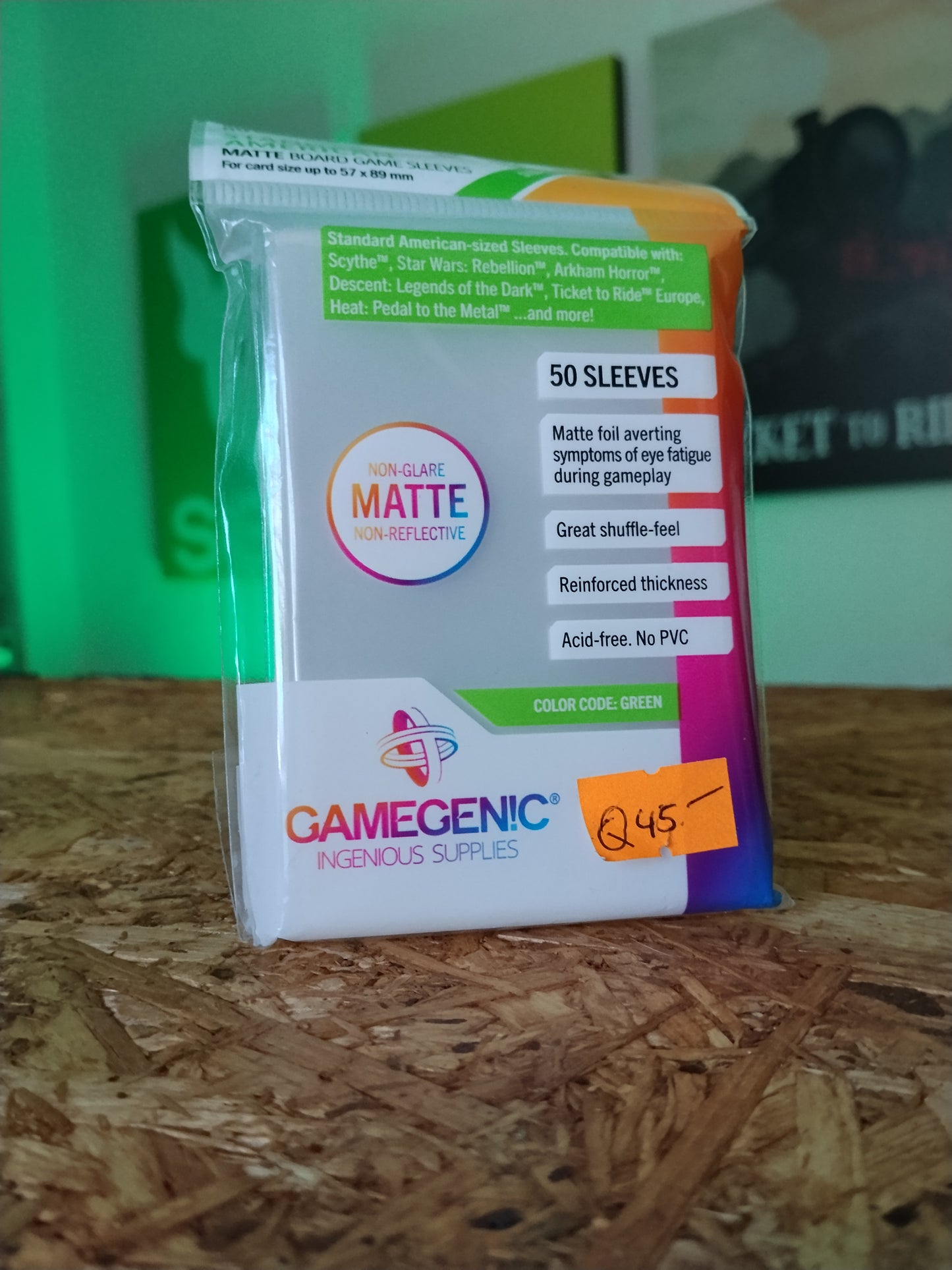 Gamegenic Board Game-Matte Standard American (59x91 mm) (50ct)