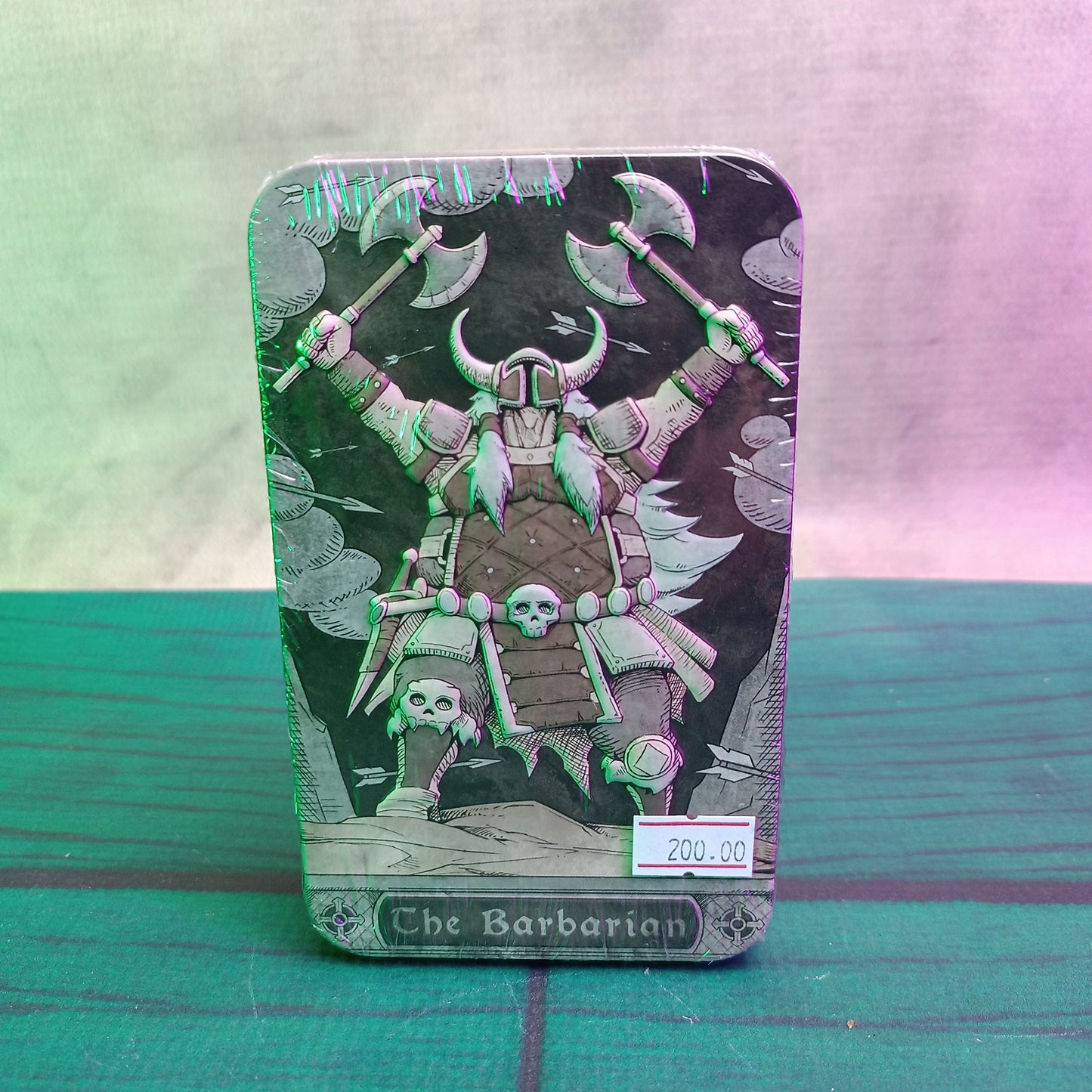 B&GD02: RPG Class Dice: Barbarian Set Tin (14 Dice)