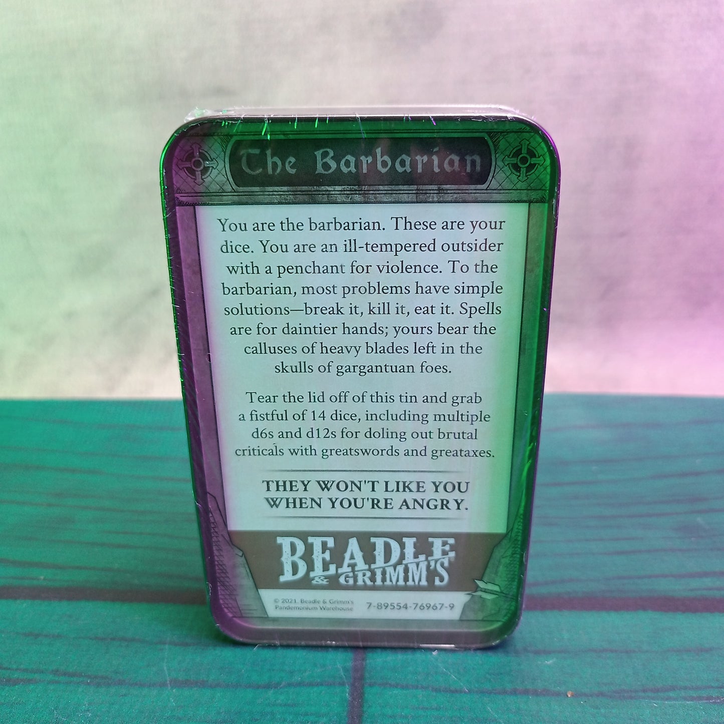 B&GD02: RPG Class Dice: Barbarian Set Tin (14 Dice)