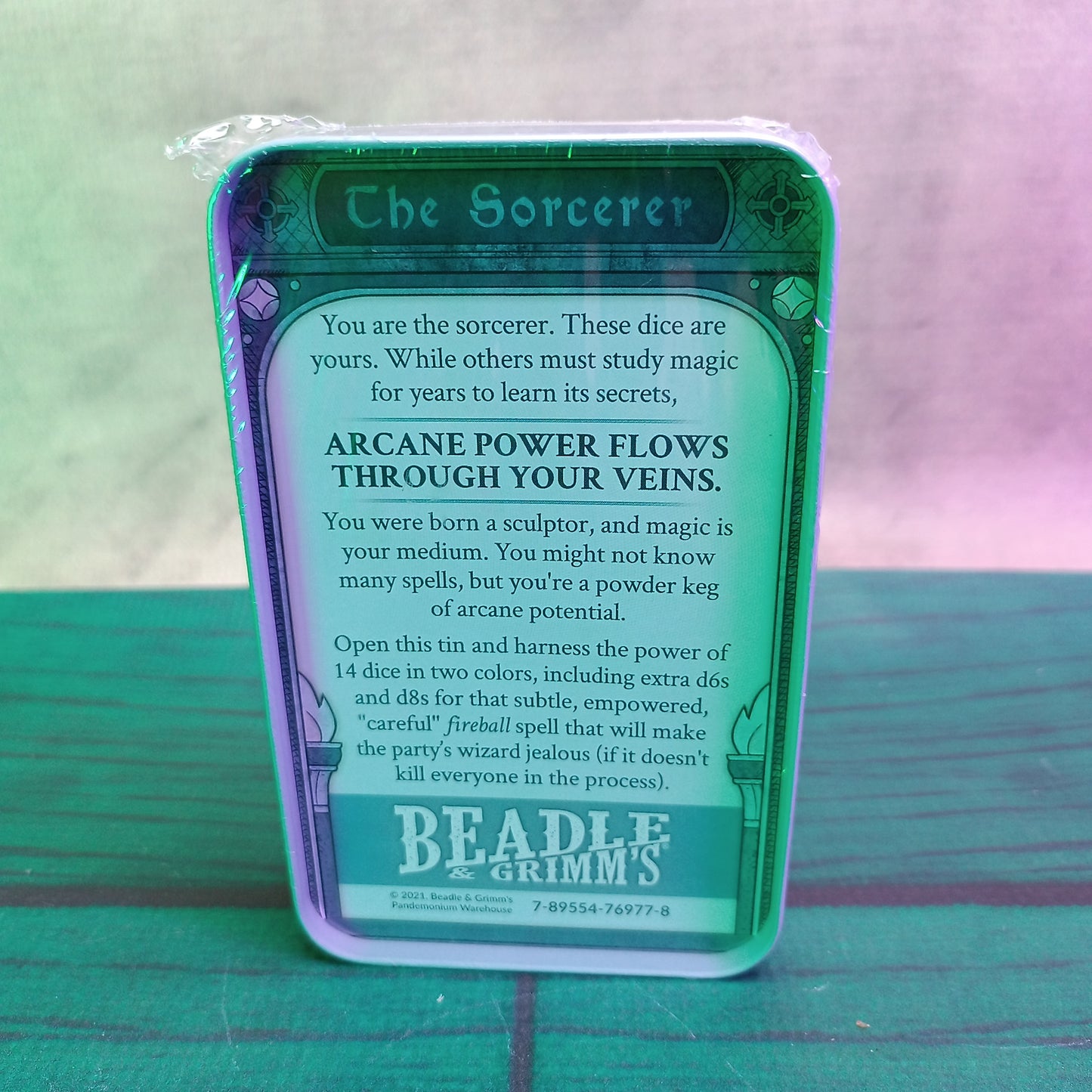 B&GD12: RPG Class Dice: Sorcerer Set Tin (14 Dice)