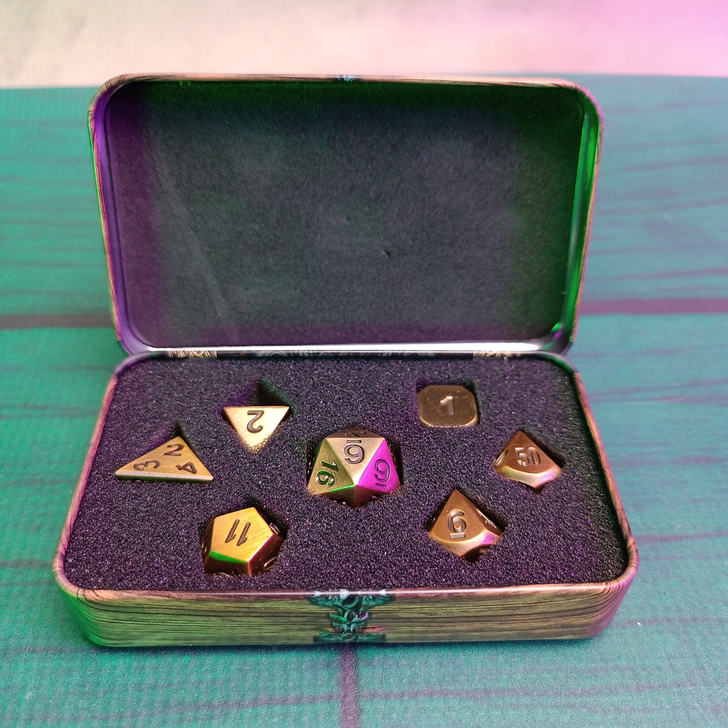 Skull Splitter Dice - Metal Dorados