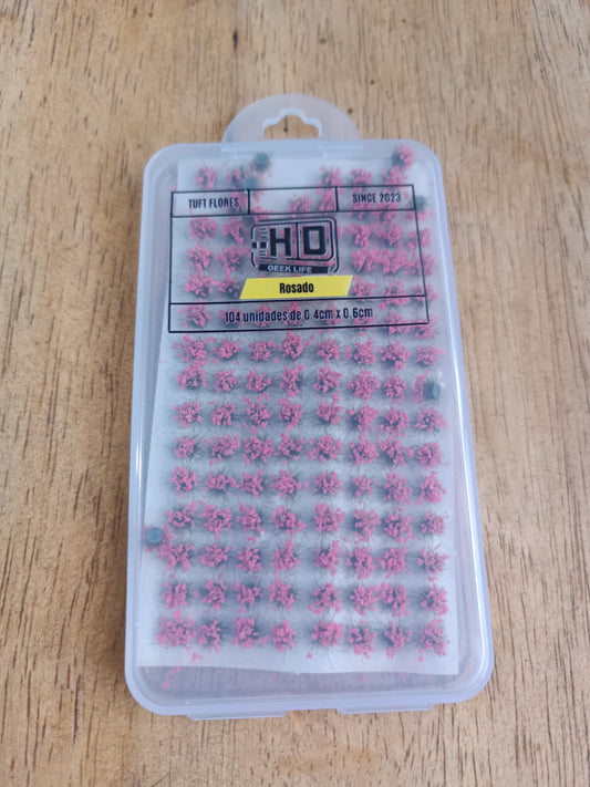 HD Tuft Flores rosado .4cm*.6cm 104 unidades