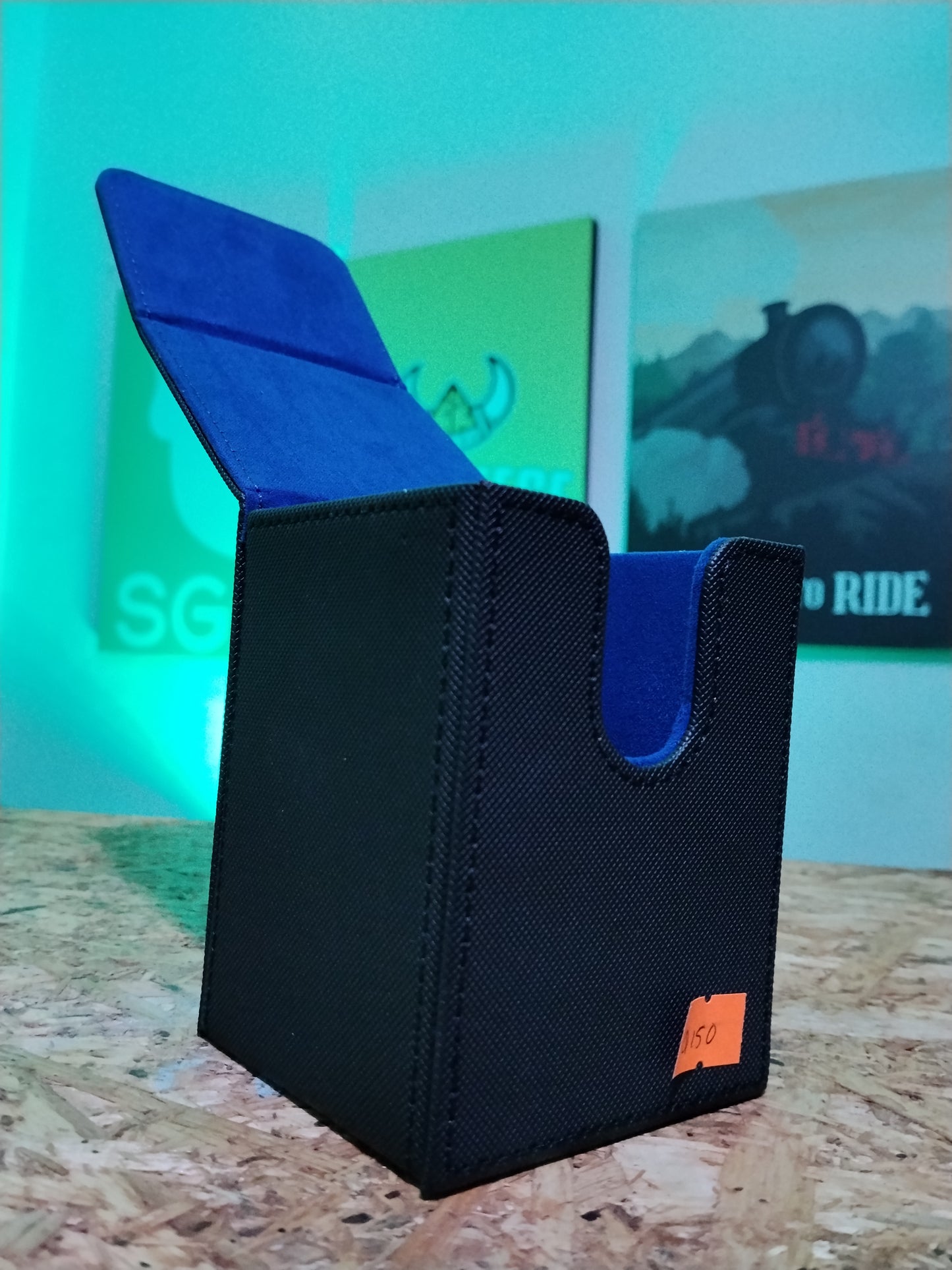 Caja de cuero MTG interior Azul