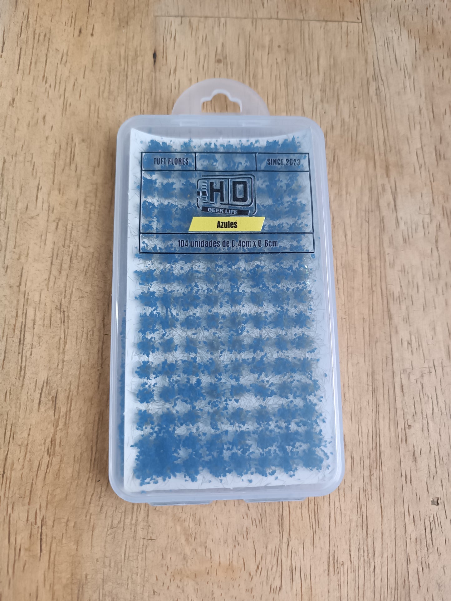 HD Tuft Flores Azules .4cm*.6cm 104 unidades