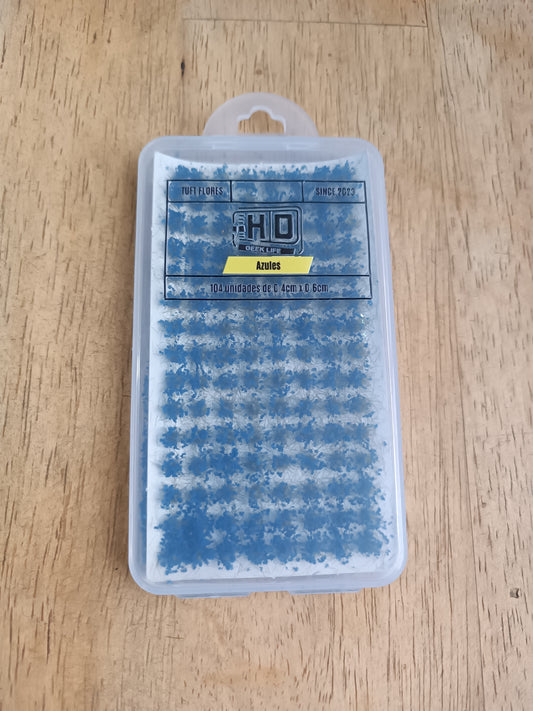 HD Tuft Flores Azules .4cm*.6cm 104 unidades
