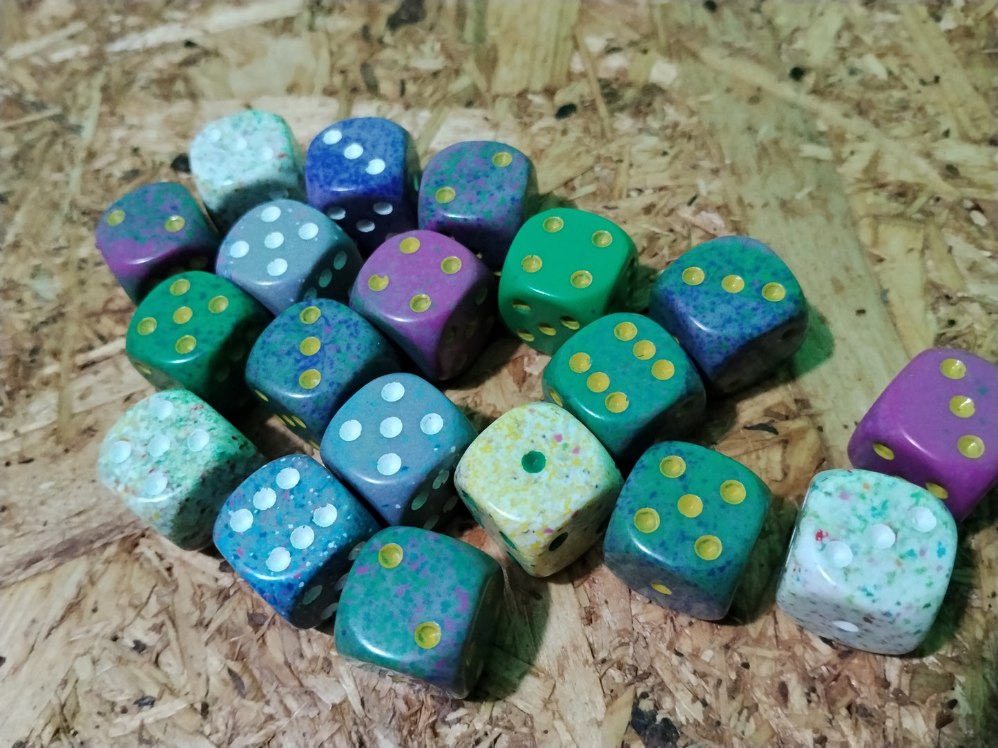 Dados de 6 lados D6 moteados
