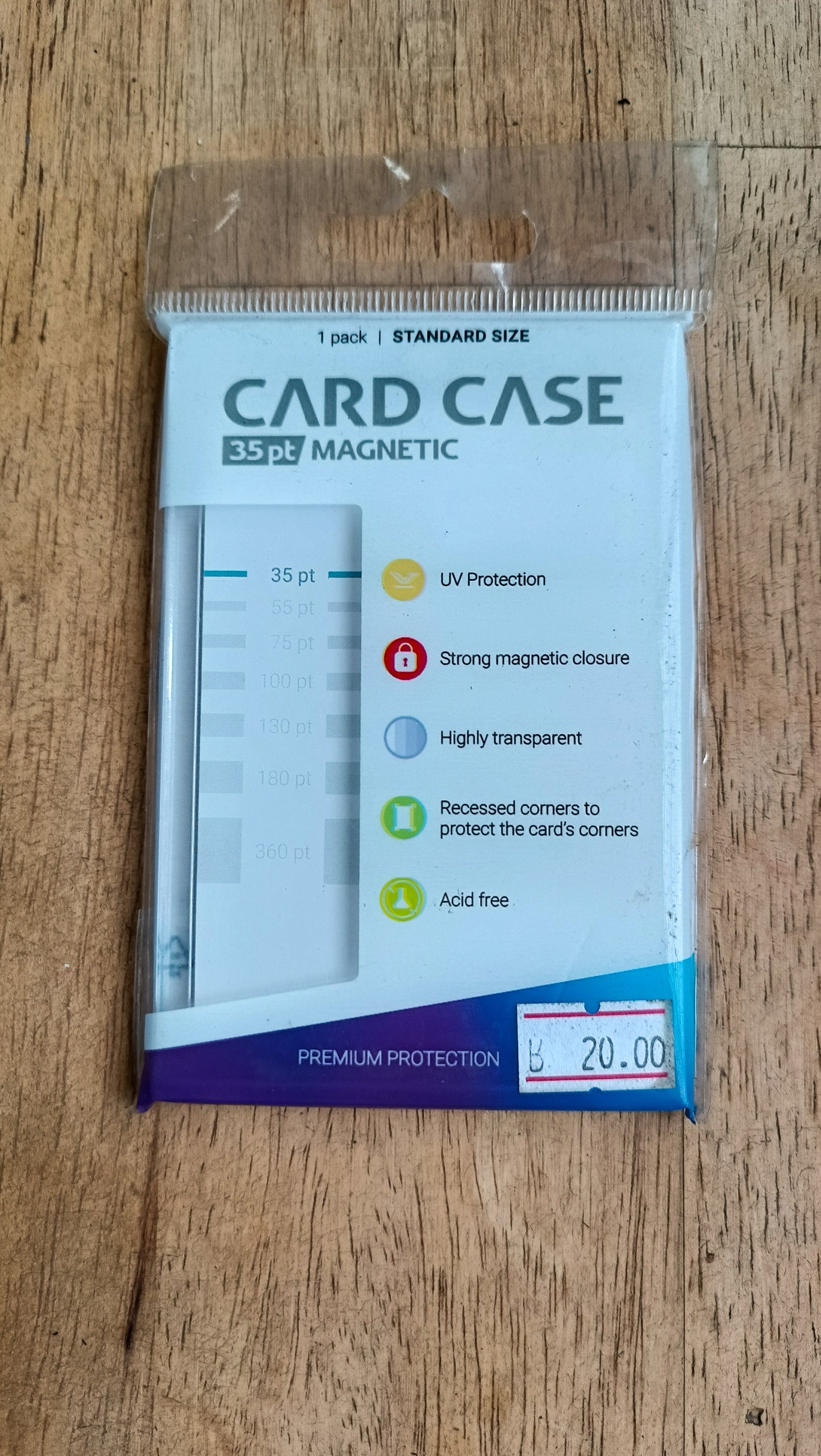 Card Case Protector de acrílico magnetico