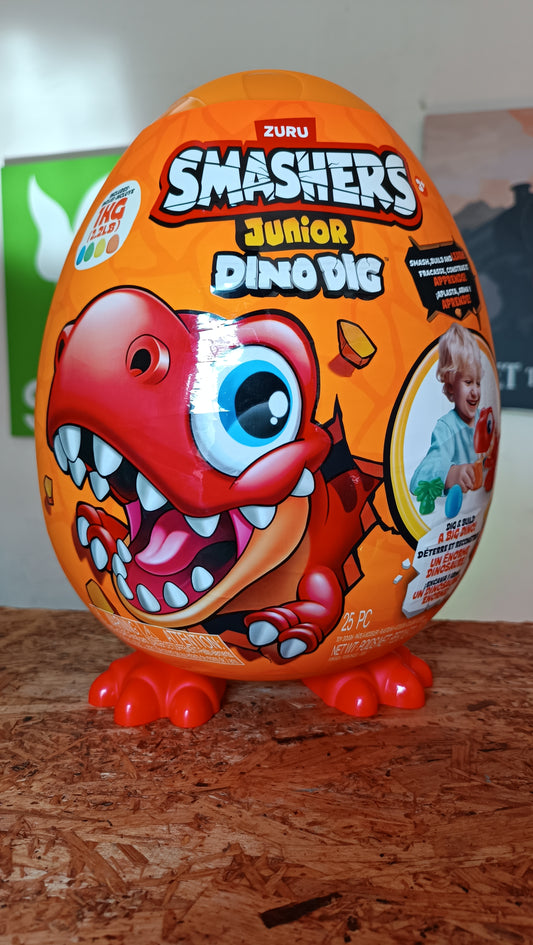 Huevo grande de excavación de dinosaurios junior de Smashers