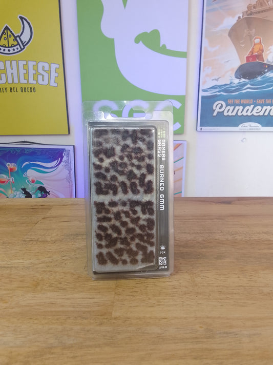 GGR6BUR: Gamers Grass Tufts: Tufts-Burned Tufts 6mm- Wild