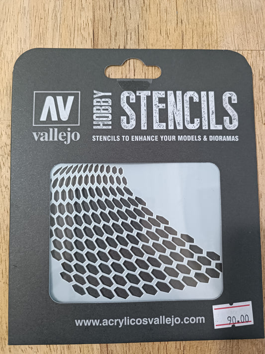 HOBBY STENCILS HEXAGONOS DISTORSIONADOS (1/35)