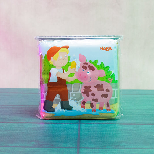 Haba - Bath Book Farm Animal Wash Day